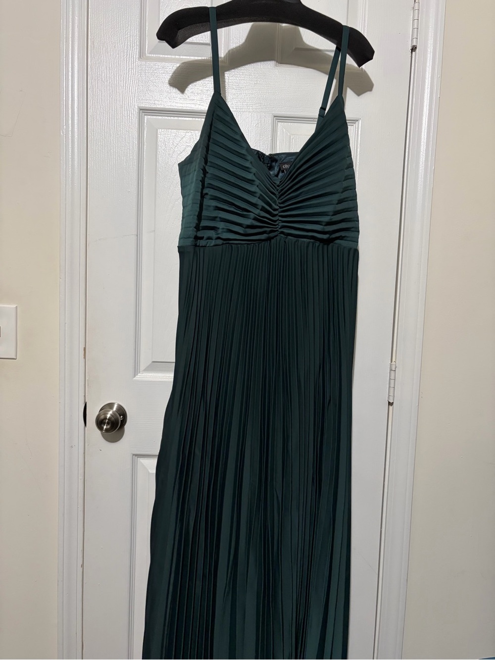 City Chic Deep Teal Pleated Maxi Dress Plus